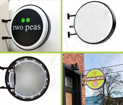 Round Illuminated Sign